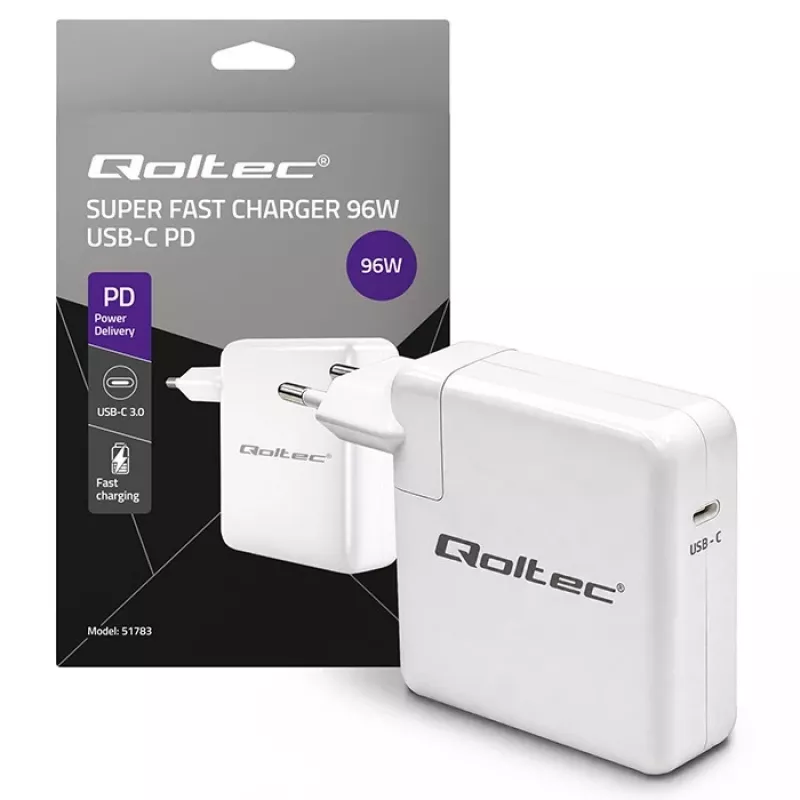 Caricabatterie USB-C 96W 5V 20V 3A 4,8A