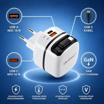 Caricabatterie USB-C 65W GaN PPS 5V 20V 3A 3,25A