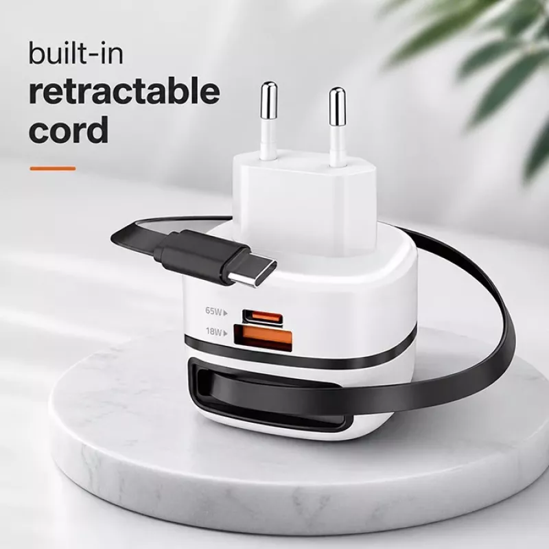 Caricabatterie USB-C 65W GaN PPS 5V 20V 3A 3,25A