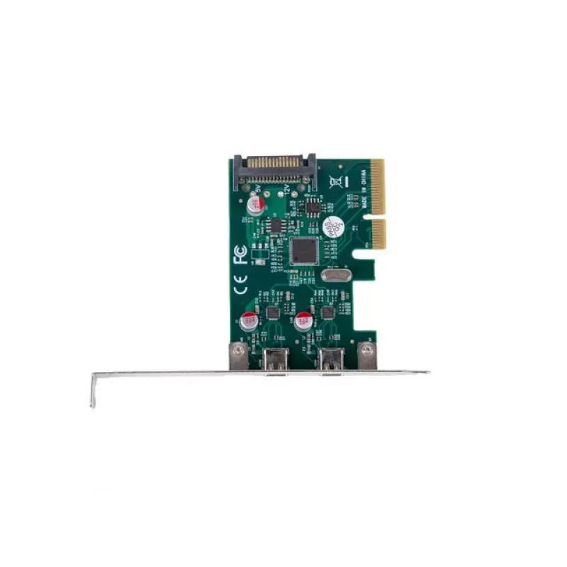 Scheda di rete PCI Express x1 -> 2x USB-C 3.2 Gen 2x1 LED Low Profile