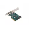 Scheda di rete PCI Express x1 -> 2x USB-C 3.2 Gen 2x1 LED Low Profile