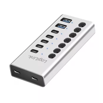 Hub USB 3.2 Gen1 7 porte USB-A/C, interruttore on/off