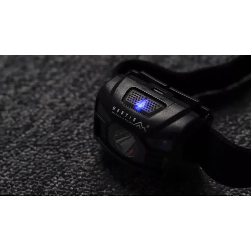 Montis torcia frontale a batteria con sensore MT001 nero Headband flashlight LED