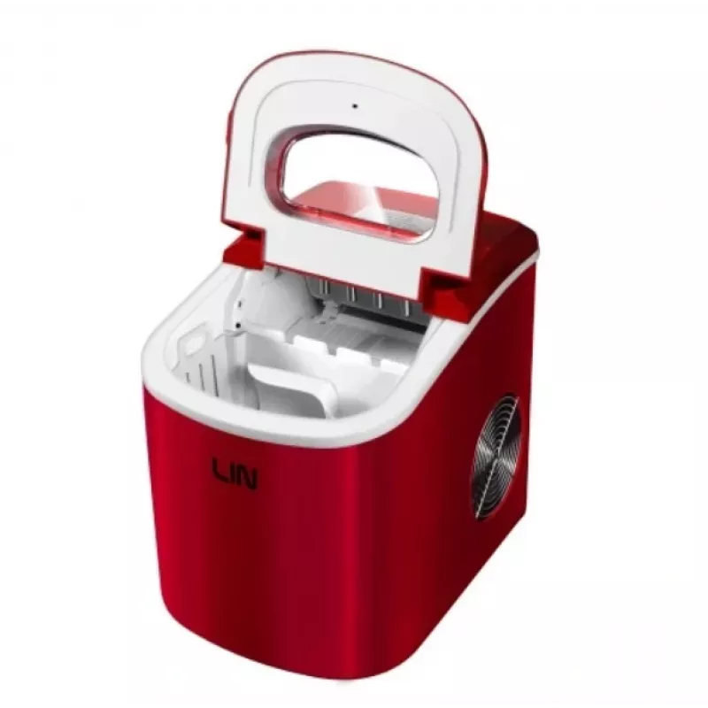 Macchina portatile per cubetti di ghiaccio LIN ICE PRO-R12 rosso