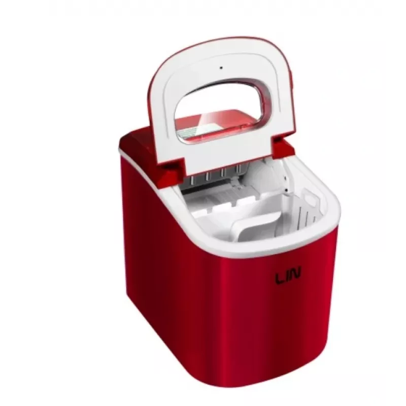 Macchina portatile per cubetti di ghiaccio LIN ICE PRO-R12 rosso