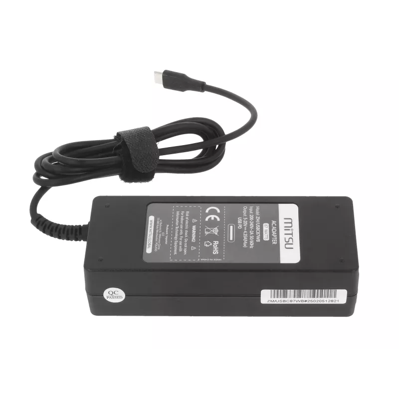 Alimentatore per laptop 87W USB-C 5V-9V-12V-15V/3A, 20V/3,25A, 20,2V/4,3A PD