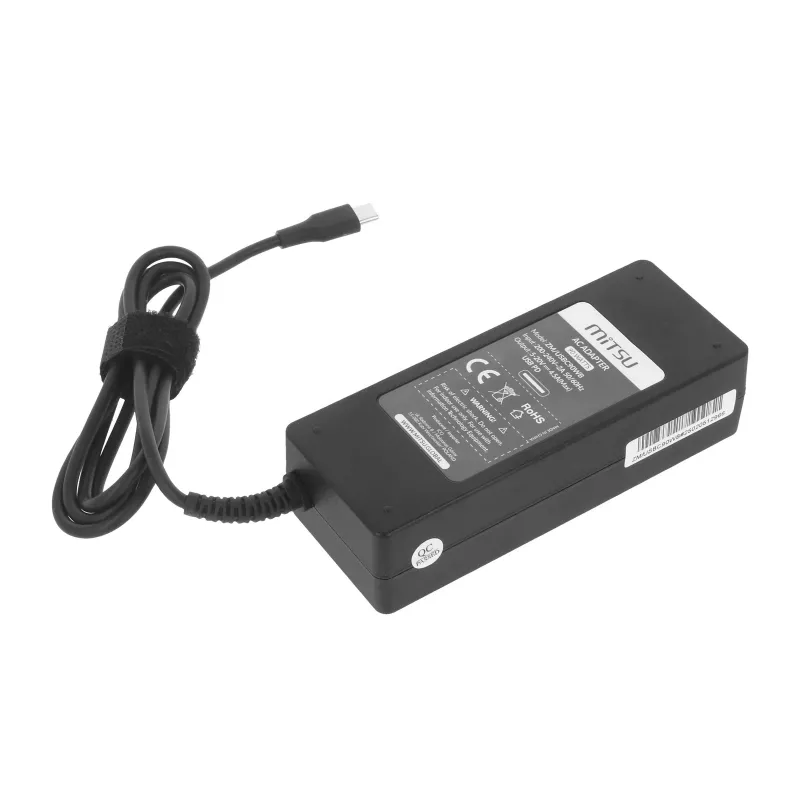 Alimentatore per laptop 90W USB-C 5V-9V-12V-15V/3A, 20V/4.5A PD