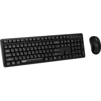 Rapoo 8150M Silent Multi-Mode set tastiera e mouse QWERTZ DE wireless nero