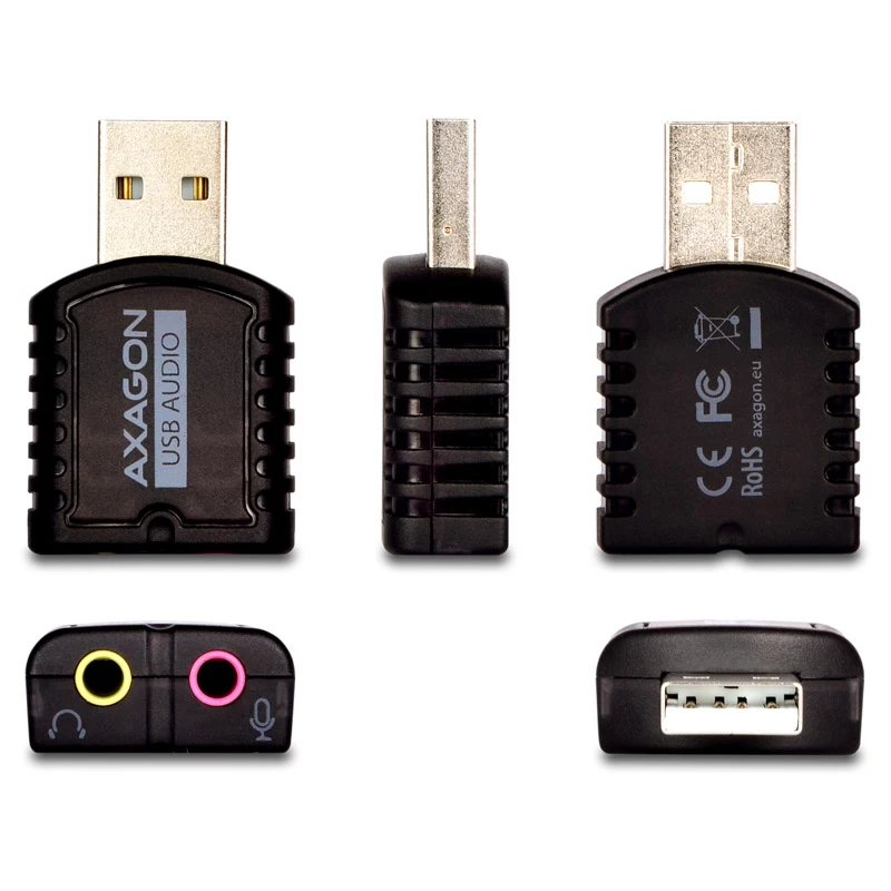AXAGON ADA-10, adattatore mini audio stereo USB 2.0