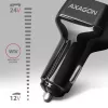 AXAGON PWC-PQ38 38W Caricabatterie da auto 2x Porta USB-A+C