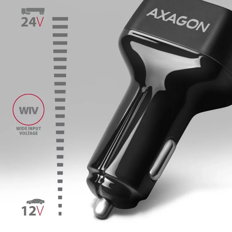 AXAGON PWC-PQ38 38W Caricabatterie da auto 2x Porta USB-A+C