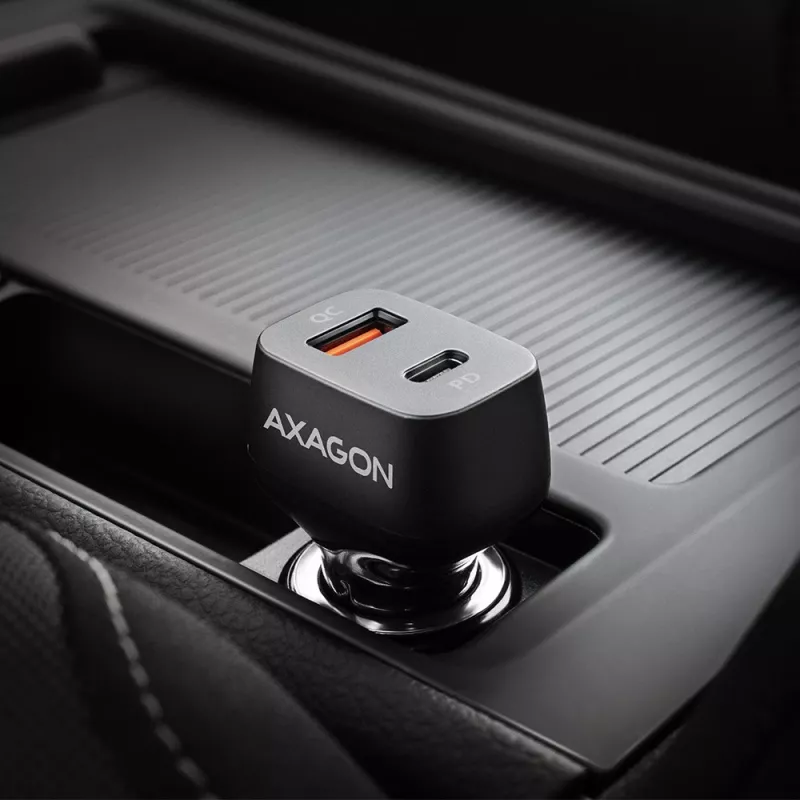 AXAGON PWC-PQ38 38W Caricabatterie da auto 2x Porta USB-A+C
