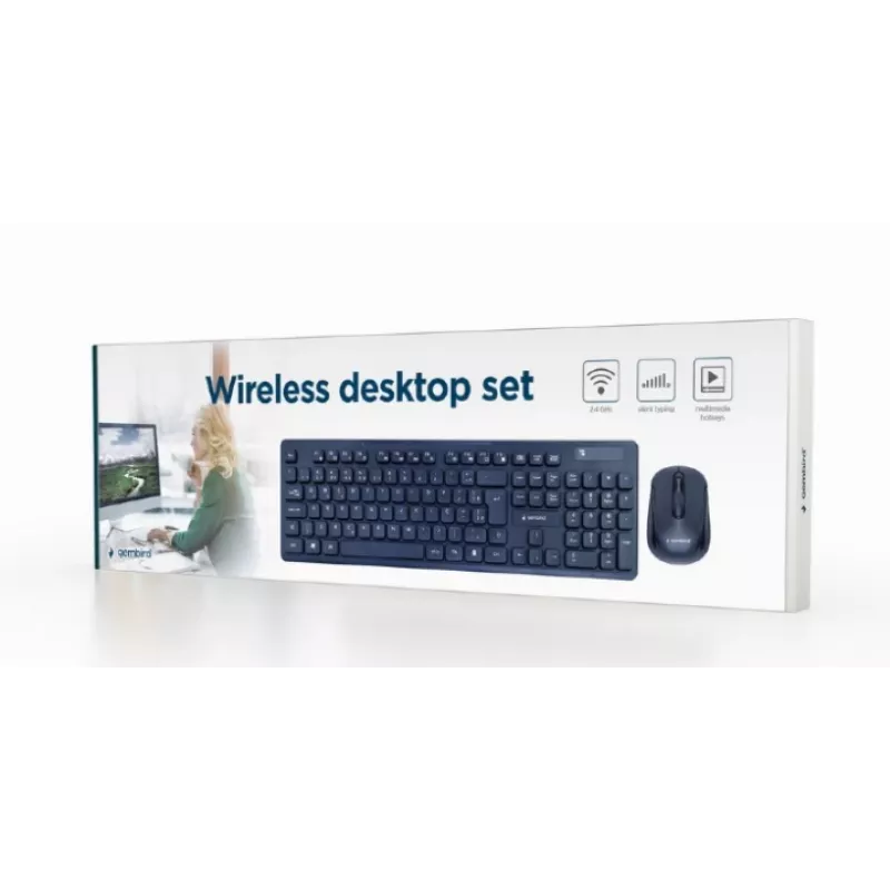 Gembird KBS-WCH-03 set tastiera e mouse wireless, nero