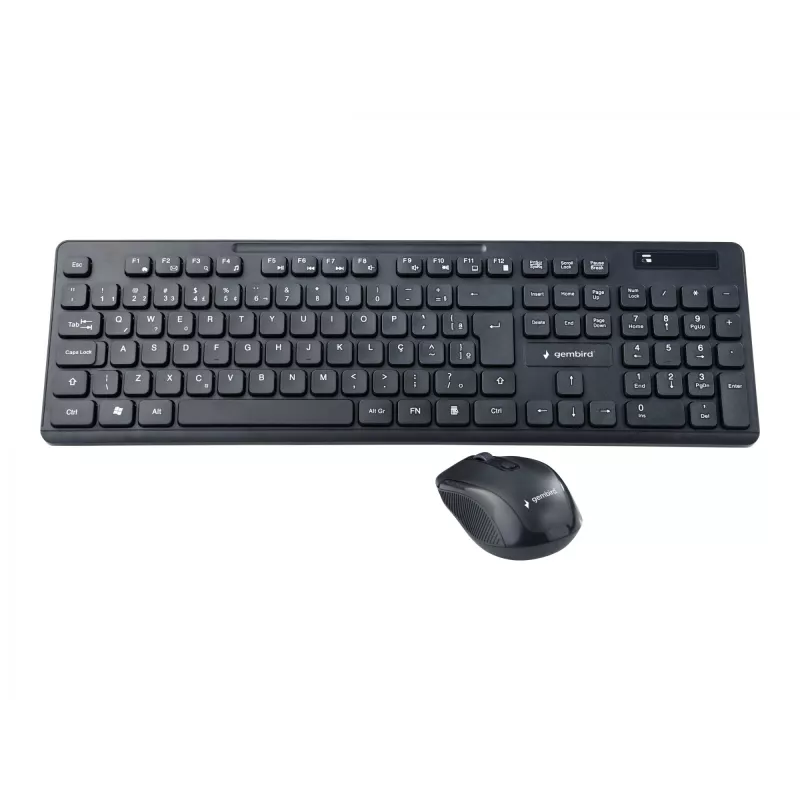 Gembird KBS-WCH-03 set tastiera e mouse wireless, nero