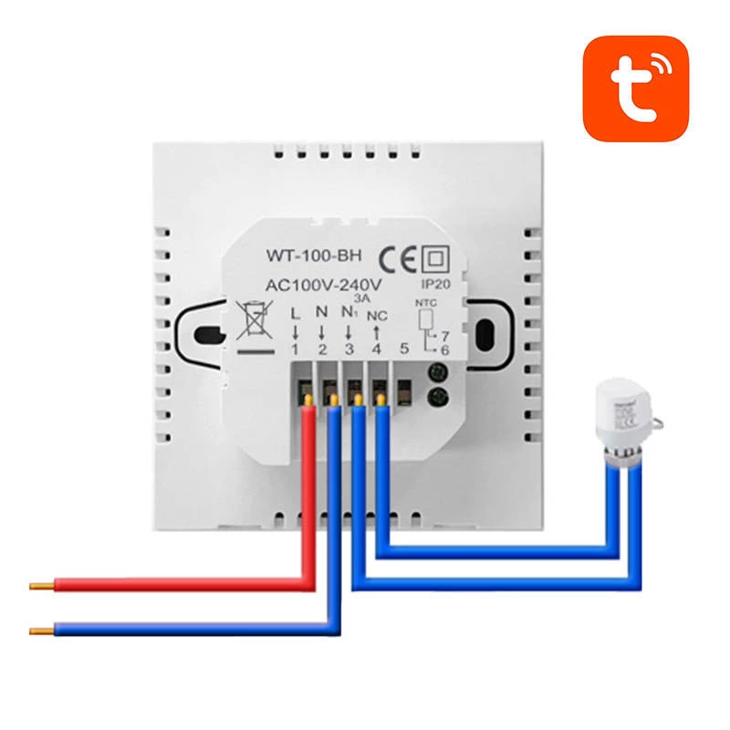 Termostato smart Avatto ZWT100 3A ZigBee scaldabagno TUYA