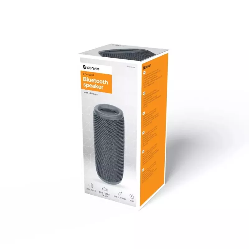 Altoparlante BT Denver BTV-150GR 1200 mAh grigio