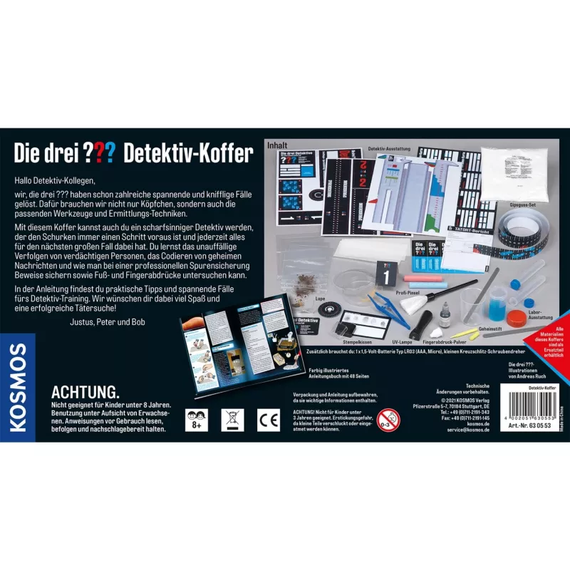 Die drei ??? Detektiv-Carry Case, set da detective attrezzatura completa per giovani detective
