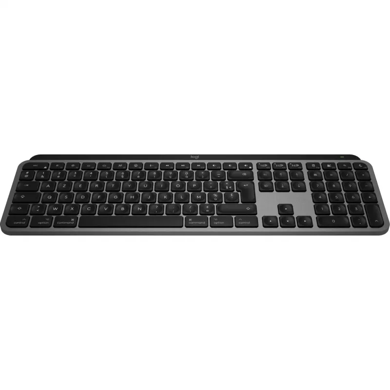 Logitech Master Series MX Keys S per Mac - tastiera - formato completo - retroilluminata - wireless - Bluetooth LE - AZERTY - francese - grigio Space (920-011625)