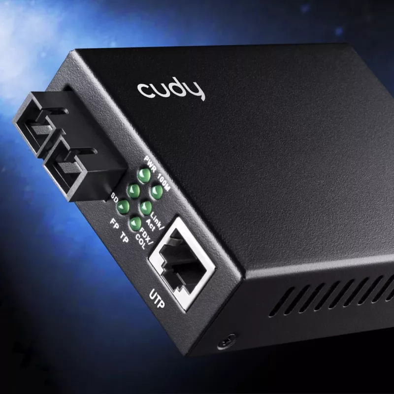 Cudy MC100SA-20 convertitore di rete media 100 Mbit/s 1310 nm monomodale nero