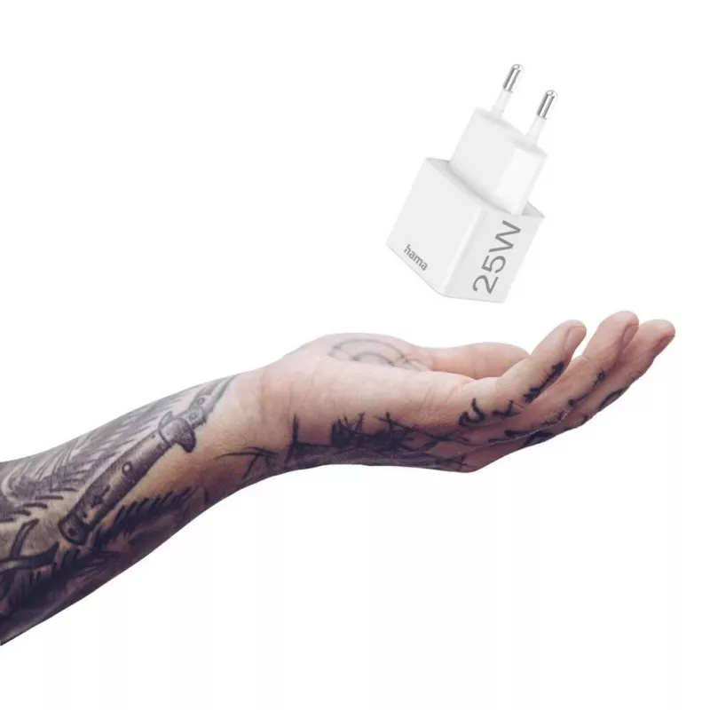 Hama 00201652 caricabatterie 220V USB-C PD/Qualcomm 25W bianco