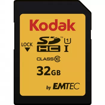 Kodak – Scheda di memoria flash – 32 GB – UHS-I U1 / Class10 – 580x – SDHC UHS-I (EKMSD32GHC10K)