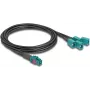 DeLOCK 90118 cavo coassiale 1 m Mini FAKRA Z 4 x FAKRA Z nero - blu (90118)