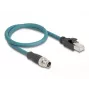 DeLOCK 60077 adattatore cavo M12 RJ-45 nero - turchese (60077)
