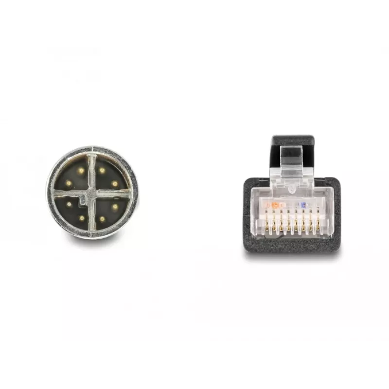DeLOCK 60077 adattatore cavo M12 RJ-45 nero - turchese (60077)