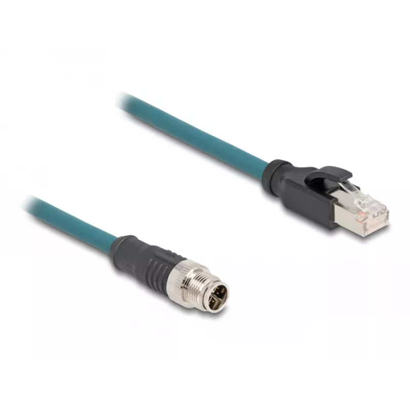 DeLOCK 60077 adattatore cavo M12 RJ-45 nero - turchese (60077)