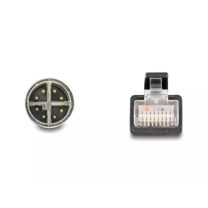DeLOCK 60077 adattatore cavo M12 RJ-45 nero - turchese (60077)