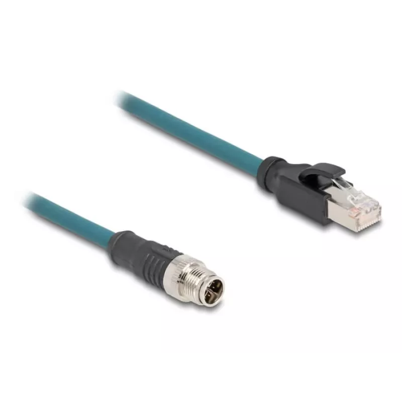 DeLOCK 60077 adattatore cavo M12 RJ-45 nero - turchese (60077)