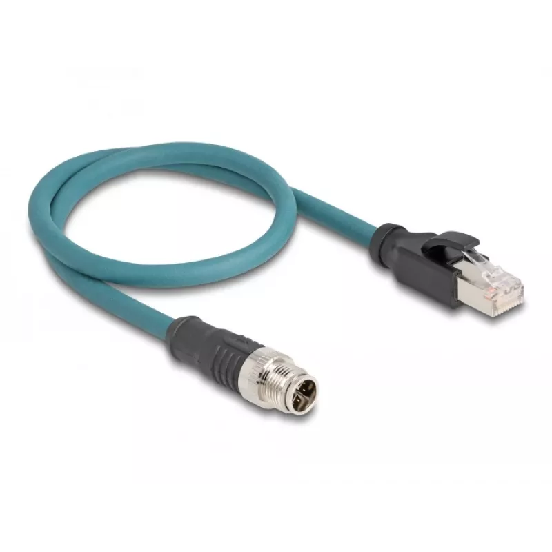 DeLOCK 60077 adattatore cavo M12 RJ-45 nero - turchese (60077)