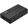 UNITEK Y-HB03001 hub interfaccia USB 3.2 Gen 1 (3.1 Gen 1) Type-B 5000 Mbit/s nero