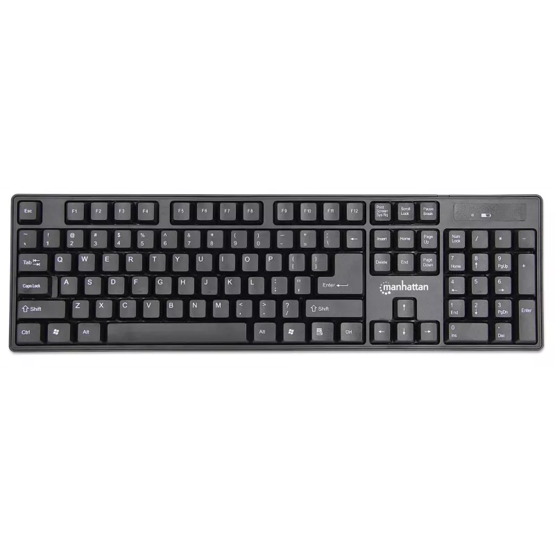 Manhattan 178990 set tastiera e mouse wireless, nero