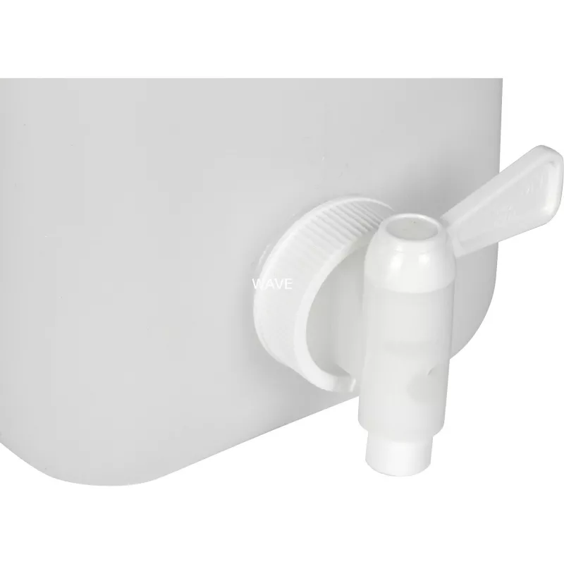 Tanica per acqua 10L (bianco/trasparente, con rubinetto di scarico)