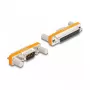 Delock - Adattatore seriale - DB-9 (M) con dadi a DB-25 (F) avvitabile - argento/arancione (66982)