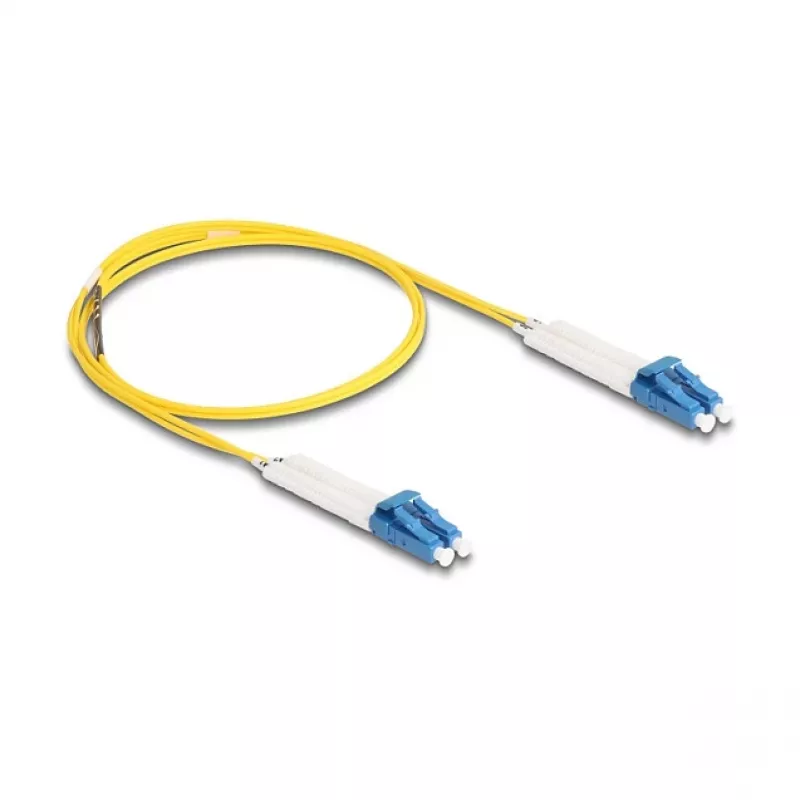 Delock Cavo in fibra ottica LC Duplex a LC Duplex monomodale OS2 angolabile 1 m