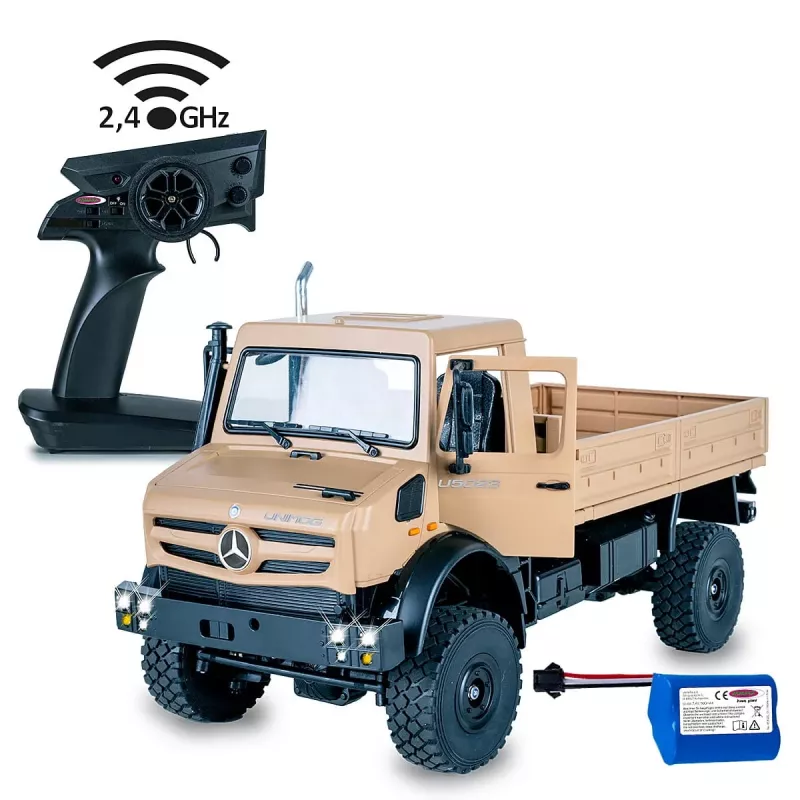 JAMARA Mercedes-Benz Unimog U5023, Rock Crawler, 1:14, 6 anni, 770 g