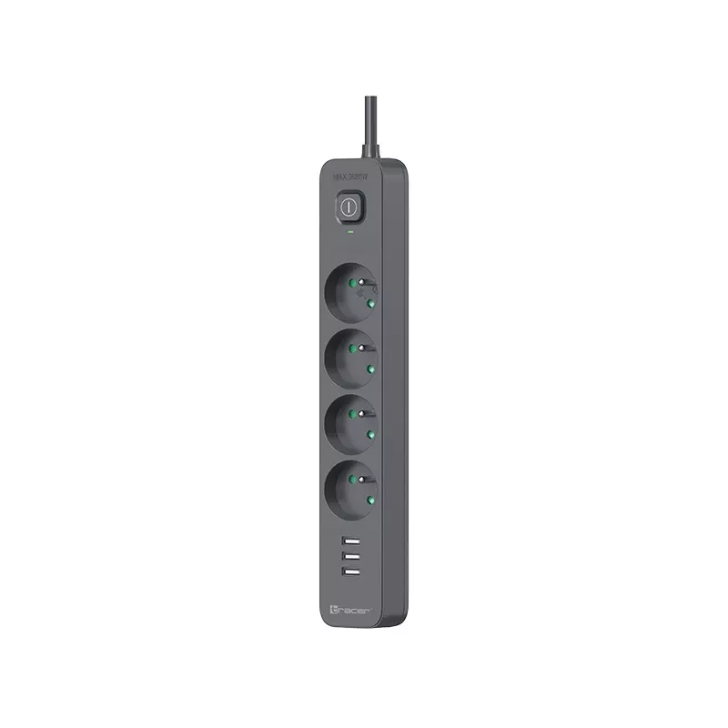 Tracer 47685 Power Line+ 5m (4 prese + 3x USB A)