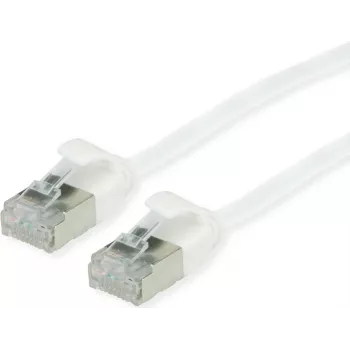 ROLINE Green - cavo patch - RJ-45 (M) su RJ-45 (M) - 30 cm - U/FTP - CAT 6a - senza alogeni, stampato, snagless, intrecciato - bianco (21.44.1699)