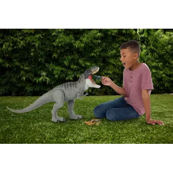 Jurassic World Rebirth Super Colossal Tyrannosaurus Rex action figure, giocattolo dinosaurio T-Rex del film