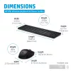 HP 650 Tastiera e mouse wireless combo, Full-size (100%), Wireless, RF Wireless, Membrana, nero, mouse incluso