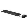 HP 650 Tastiera e mouse wireless combo, Full-size (100%), Wireless, RF Wireless, Membrana, nero, mouse incluso