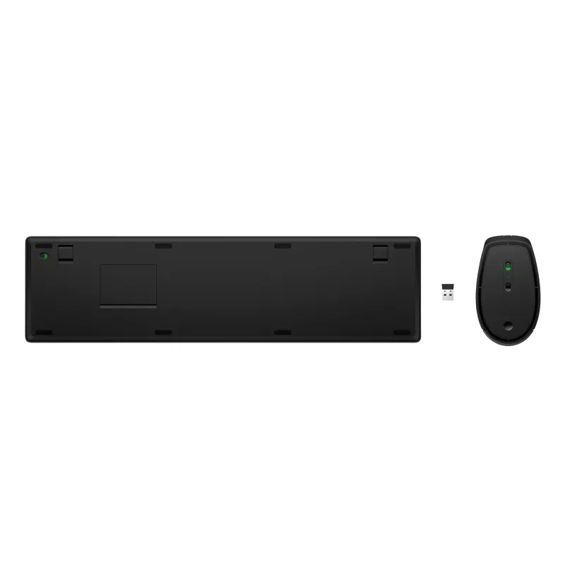 HP 650 set tastiera e mouse wireless, Full-size (100%), wireless, RF Wireless, membrana, nero, mouse incluso