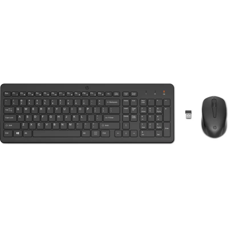 HP 330 combinazione mouse e tastiera wireless, Full-size (100%), wireless, RF Wireless, nero, mouse incluso