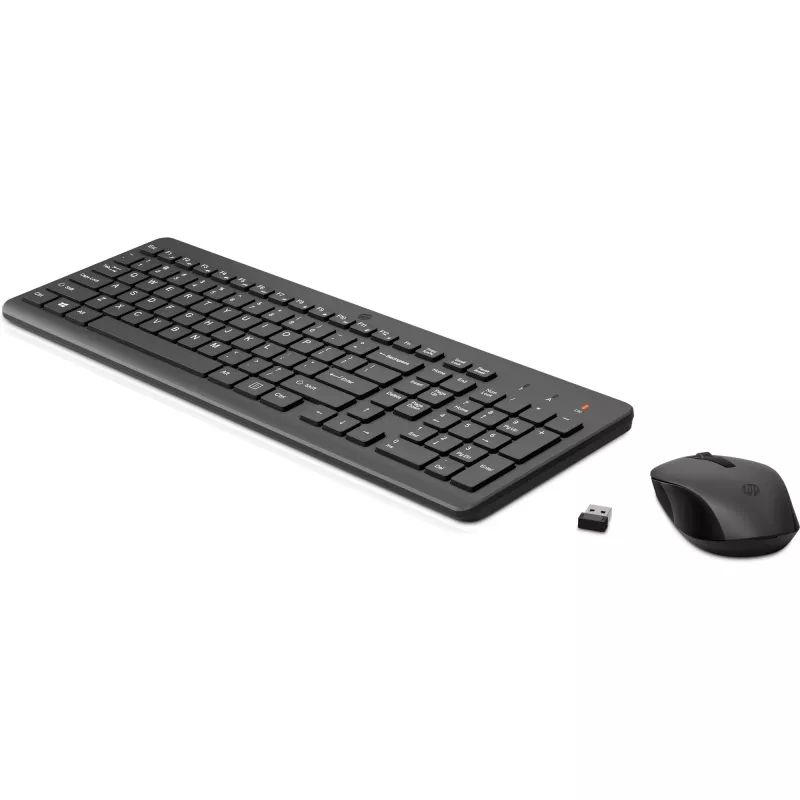 HP 330 combinazione mouse e tastiera wireless, Full-size (100%), wireless, RF Wireless, nero, mouse incluso