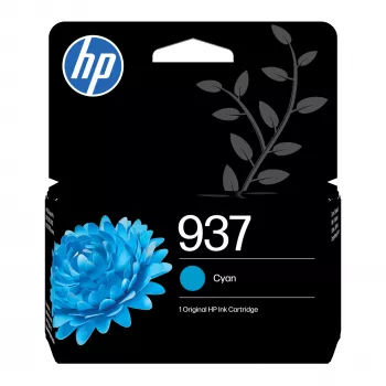 HP 937 cartuccia d'inchiostro originale ciano, resa standard, ciano, 1 pz., 800 pagine, confezione singola