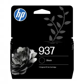 HP 937 cartuccia d'inchiostro originale nero, resa standard, nero, 1 pz., 1250 pagine, confezione singola