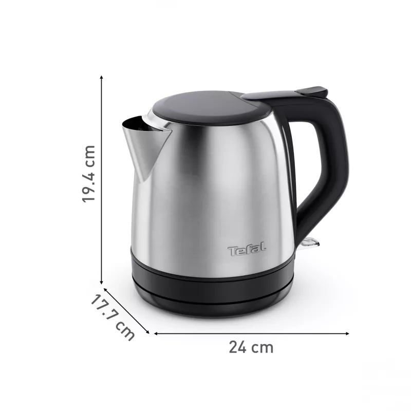 Tefal Subito Mini KO5S2DE0 bollitore 1 L 2400 W nero, acciaio inox