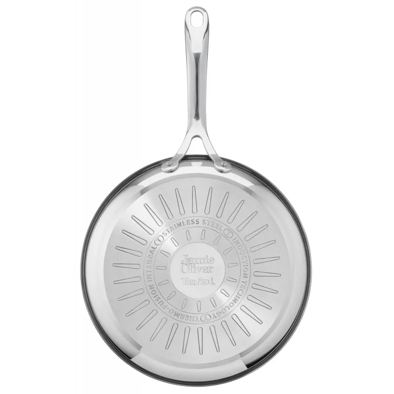 Tefal Jamie Oliver Cook Smart E31004 Padella, 24 cm, acciaio inox